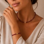 Coeur de Lion Bracelet Hammered Cube Ruby Or - 3049/30-0316