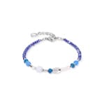 Coeur de Lion Armband Mosaic Sky Silber
