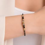 Coeur de Lion Bracelet Wave Cube Flow Or-Noir - 3044/30-1316