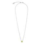 Coeur de Lion Birthstone August Necklace Green Jade Silver