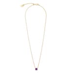 Coeur de Lion Birthstone Février Collier Sugilite Or