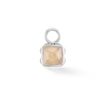 Coeur de Lion Birthstone Juin Charm Crème Jade Argent