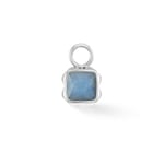 Coeur de Lion Birthstone Mars Charm Aventurine Bleue Argent