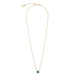 Coeur de Lion Birthstone Mai Halskette Grüner Achat Gold