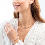 Coeur de Lion Cube Aura Necklace Pastel Gold - 2104/10-1576