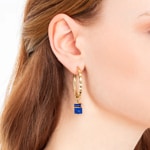 Coeur de Lion EAR ME UP Charm GeoCUBE® Or-Bleu - 0057/44-0716