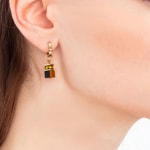 Coeur de Lion EAR ME UP Charm GeoCUBE® Or-Marron - 0057/44-1116