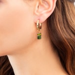 Coeur de Lion EAR ME UP Charm GeoCUBE® Or-Vert - 0057/44-0516