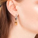 Coeur de Lion EAR ME UP Charm GeoCUBE® Or-Orange - 0057/44-0216
