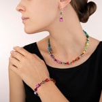 Coeur de Lion Collier Geocube® Multicolore Rainbow - 2838/10-1520