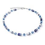 Coeur de Lion GeoCUBE® Halskette Sodalith & Hämatit Blau