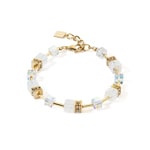 Coeur de Lion GeoCUBE® Iconic Nature Armband Gold-Weiss