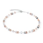 Coeur de Lion GeoCUBE® Iconic Precious Halskette Roségold-Peach