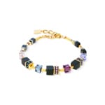 Coeur de Lion GeoCUBE® Precious Classic Armband Blue Moon Gold