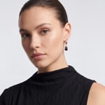 Coeur de Lion Geocube® Precious Classic Hoop Earrings Ruby Noir - 3043/21-1303