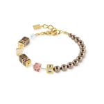 Coeur de Lion Geocube® Precious Fusion Pearls Bracelet Mocha Mousse