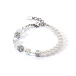 Coeur de Lion Geocube® Precious Fusion Pearls Bracelet White