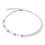 Coeur de Lion Geocube® Precious Fusion Pearls Necklace White