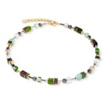 Coeur de Lion GeoCUBE® Precious Motion Halskette Forest Light Gold