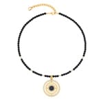 Coeur de Lion Halskette Amulett Modern Icon Noir Gold