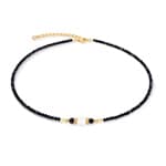 Coeur de Lion Halskette Astoria Noir Pearl Gold - 1141/10-1300