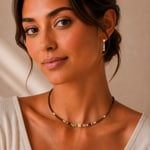 Coeur de Lion Necklace Cube Balance Golden Hazel - 3048/10-1116