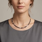 Coeur de Lion Collier Precious Fusion Offset Gris-Argent - 4354/10-1217