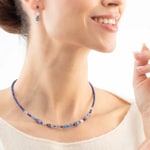 Coeur de Lion Boucles d'Oreilles Mini Cubes Bleu - 4565/21-0700