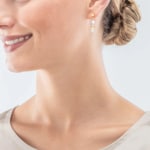 Coeur de Lion Boucles d'Oreilles Mini Cubes Or Blanc - 4565/21-1416