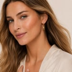 Coeur de Lion Ohrhänger Urban Nature Cube Beige-Gold - 4413/20-1523