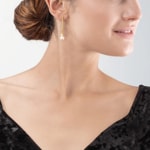Coeur de Lion Boucles d'Oreilles Asymétrie Perles d'Eau Douce & Acier Inoxydable Blanc-Or - 1102/21-1416