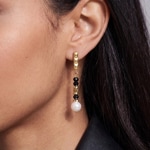 Coeur de Lion Ohrstecker Astoria Noir Pearl Gold - 1141/21-1300