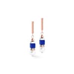 Coeur de Lion Precious Fusion Offset Earrings Rose Gold-Blue