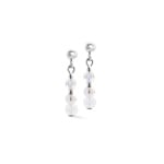 Coeur de Lion Princess Rhythm Earrings Silver-White
