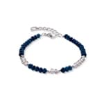Coeur de Lion Rhythm Armband Jade Navy Silber
