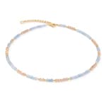 Coeur de Lion Rhythm Halskette Jade Sky Gold