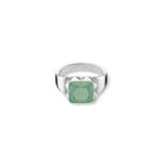 Coeur de Lion Bague Spikes Square Aventurine Argent-Vert