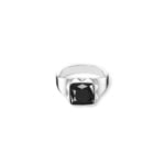 Coeur de Lion Bague Spikes Square Onyx Argent-Noir