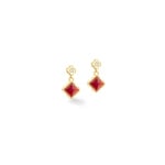 Coeur de Lion Station Collection Clous d'oreilles Or-Rouge