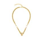 Coeur de Lion Structure Halskette Gold