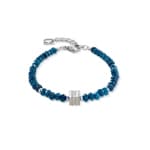 Coeur de Lion Bracelet Wave Essence Navy Jade Argent