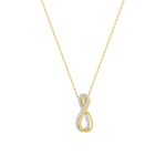 Collier 375/9 K Gelbgold bicolor Infinity mit Zirkonia