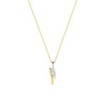 Collier 375/9 K Gelbgold bicolor mit Zirkonia Trilogie