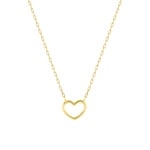 Collier or jaune 375/9 ct Cœur 11 x 9mm