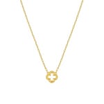 Collier 375/9 K Gelbgold Kleeblatt