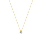 Collier 375/9 K Gelbgold mit 4.0mm Zirkonia in 4-Griff
