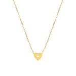 Collier or jaune 375/9 ct avec cœur - 397356.00