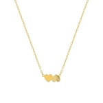 Necklace 375/9 K Yellow Gold with Hearts