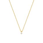 Necklace 375/9 K Yellow Gold with Lab Grown Diamond 0.05 ct