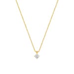 Necklace 375/9 K Yellow Gold with Lab Grown Diamond 0.25 ct